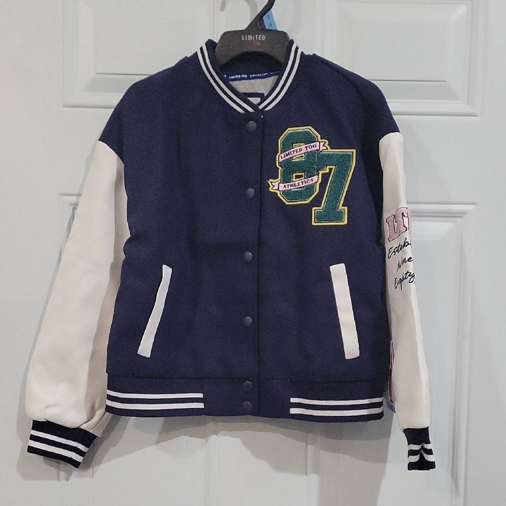Girls Limited Too Varsity Jacket Sizes  7/8, 10, 12/14, 16/18 NWT